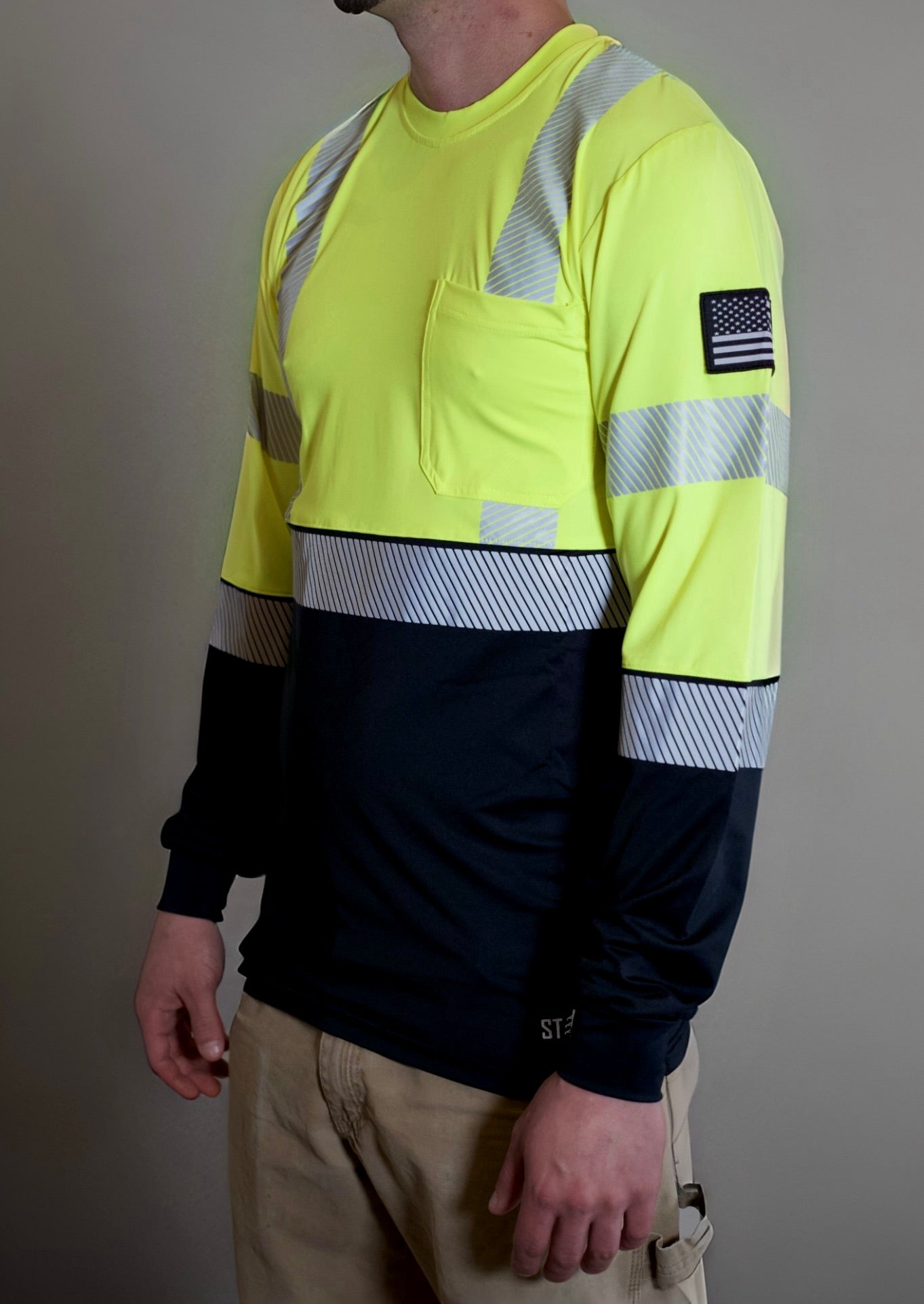 Non FR Hi-Vis Long Sleeve Shirt - Neon