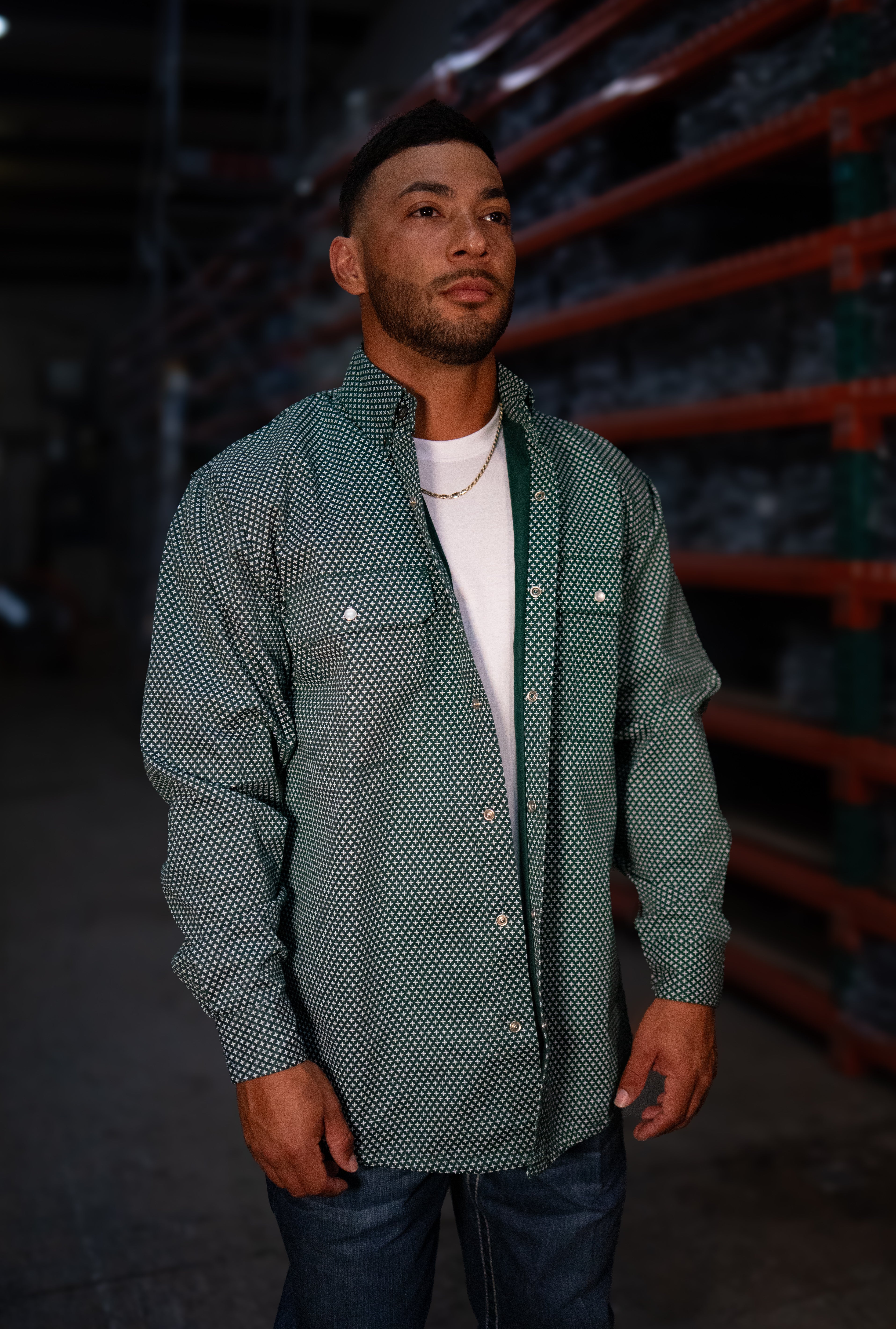 FR Pearl Snap Work Shirt - Gunner Green – Static FR