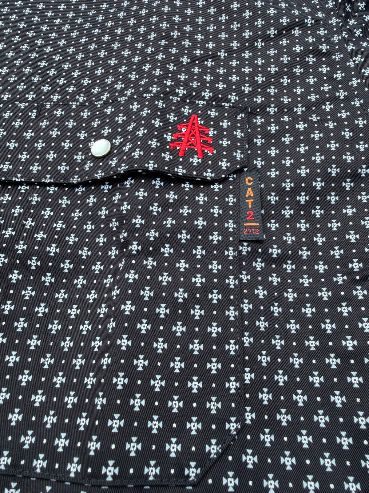 FR Pearl Snap Work Shirt - Reaper Black