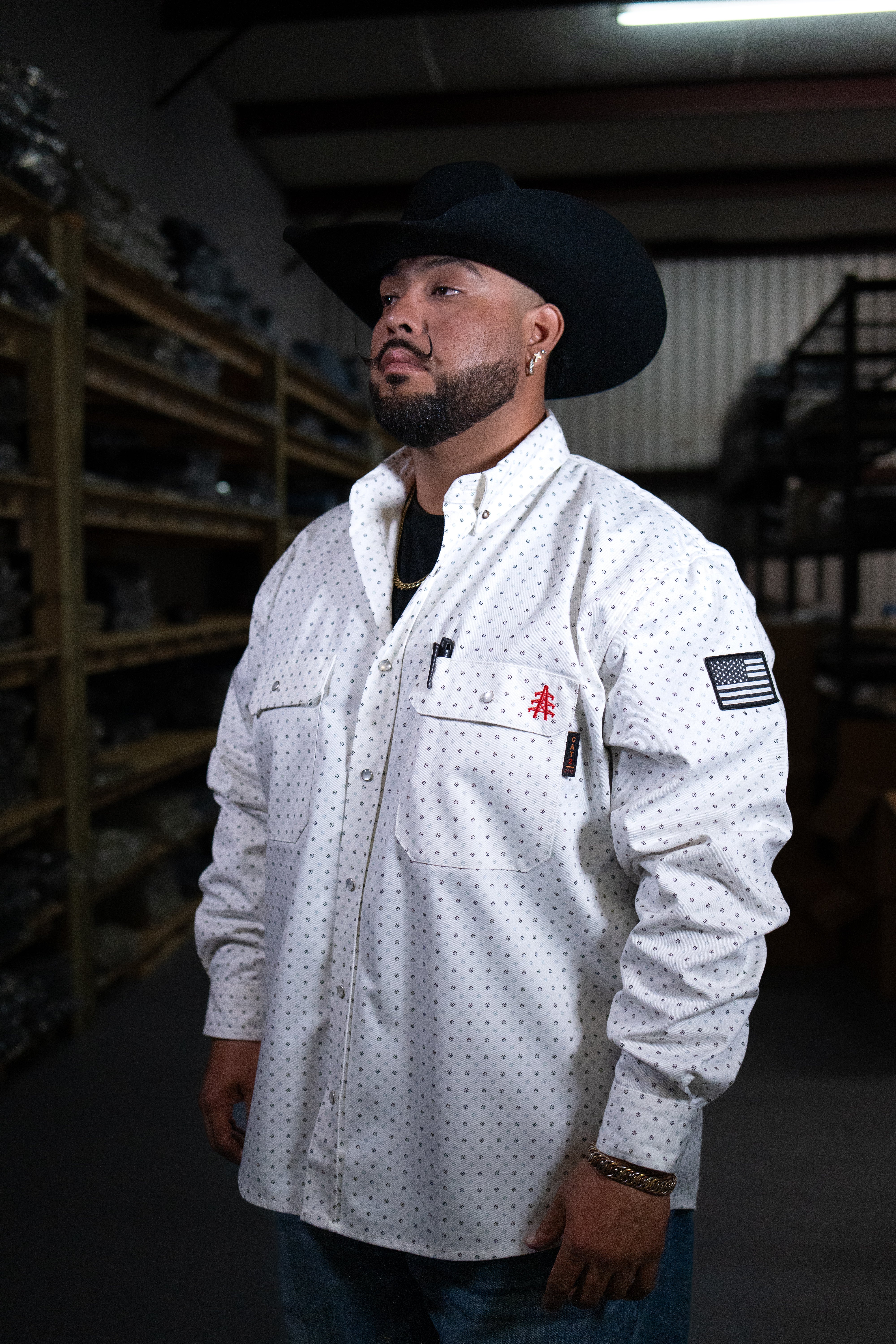 FR Pearl Snap Work Shirt - Phantom White – Static FR