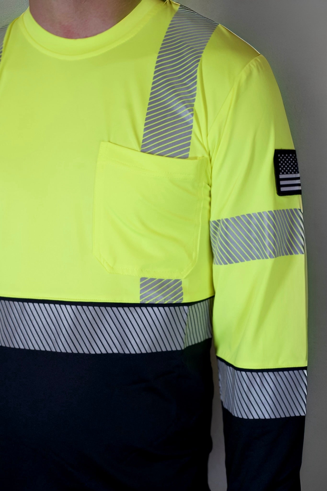 Non FR Hi-Vis Long Sleeve Shirt - Neon