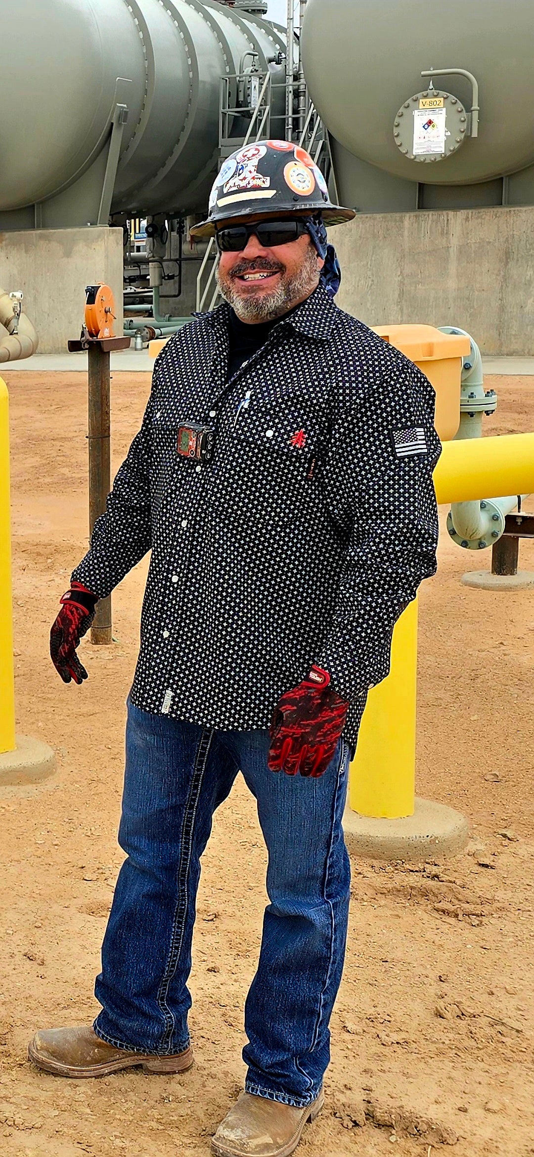 FR Pearl Snap Work Shirt Black | Static FR