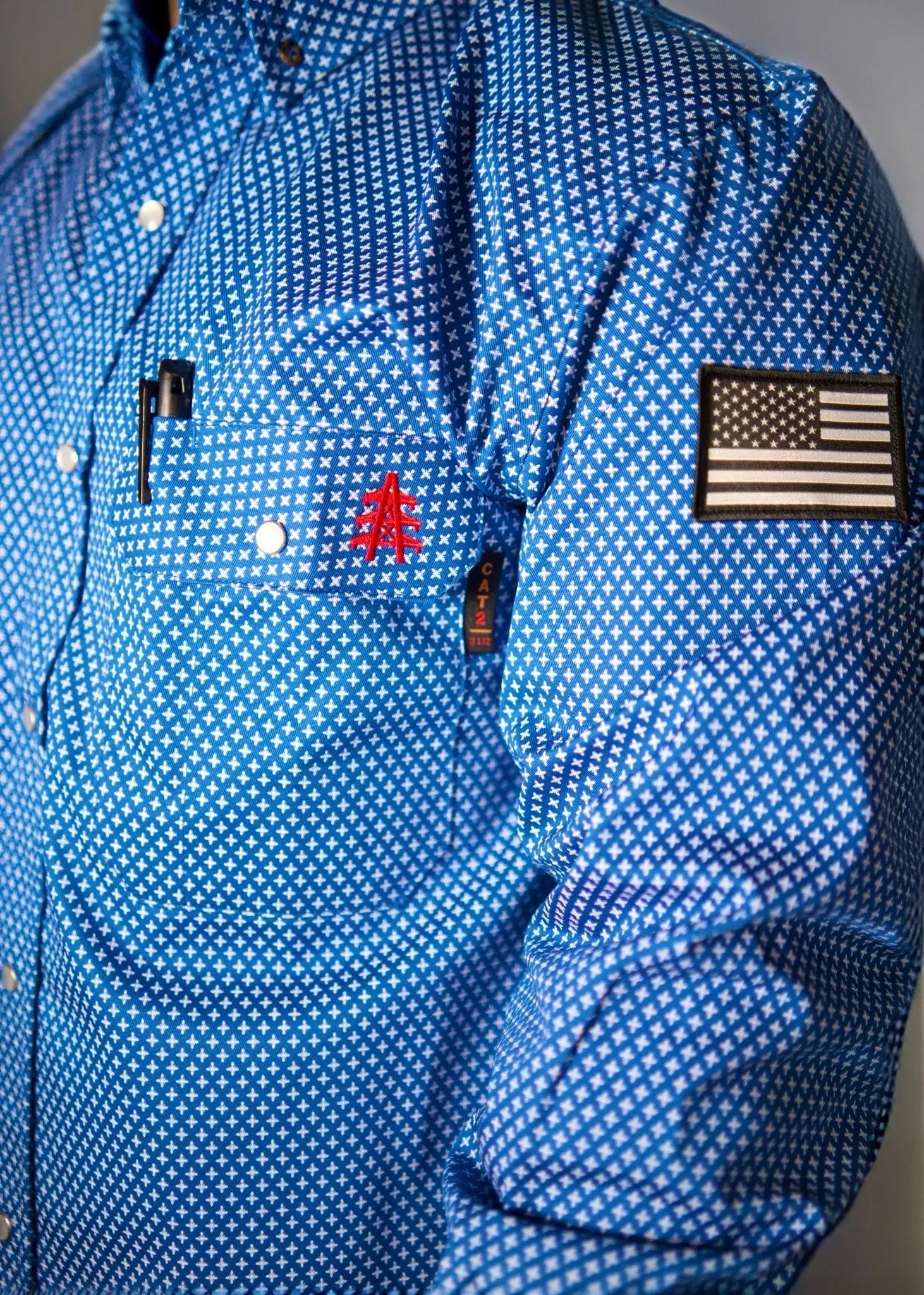 FR Pearl Snap Work Shirt - Royal Blue FR Pearl Snap Work Shirt - Royal Blue